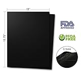 Best Pro BBQ Grill Mat By Alverin-Set Of 2 Heavy-Duty, Reusable, Easy To Clean, Non-Stick Baking Liner Sheets-Extra 0.3 Mm Thickness & Heat Resistance- Ideal For Gas, Electric & Charcoal Grills, Other