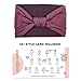 BLOM Women's Non Slip Wide Headband - Yoga Headband - Workout Headband - 6 inches, Purple & Charcoal - Gym Wrap
