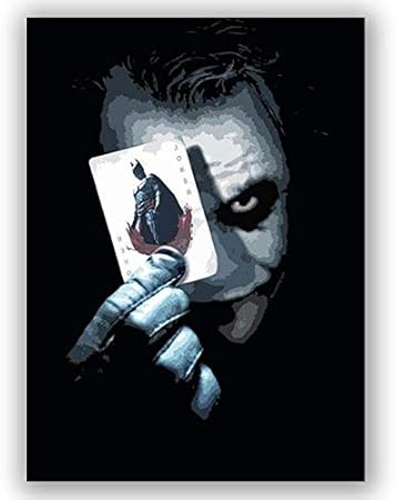 Amazon De Box Prints Das Joker Batman Filmplakat Retro Gerahmte