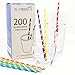 200 Pack Biodegradable Paper Straws | 8 Unique Colors | Polka Dot Drinking Straws | Bulk Paper Straws for Juices, Shakes | Perfect for Party Decorations