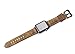 iStrap Compatible/Replacement for Apple Watch 42mm 38mm 40mm 44mm Handmade Asso Padded Leather Black PVD Clasp Watch Bands Strap for iwatch Series 4 Series 3 Series 2 Series 1