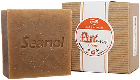 Woori Natural Soap, 100% Natural Bar Soap, Honey,reducing body odor, Sweet Orange Essential oil, seanol 4.5 oz(130g) +