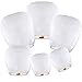 Chinese Lanterns (10 Pack-White) ECO Friendly 100% Biodegradable - Beautiful Lantern for White for Weddings, Birthdays, Memorials and Much More by Smeiker