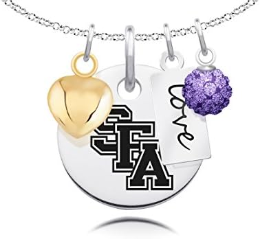 Stephen F. Austin Lumberjacks Cluster Necklace with Heart, Color and Love Accents