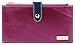 Borgasets RFID Blocking Women's Genuine Leather Wallet Credit Card Holder Zipper Purse Purple