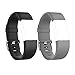 iGK For Fitbit Charge 2 Bands, Adjustable Replacement Bands with Metal Clasp for Fitbit Charge 2 Wristbands Classic Edition Black Grey Large
