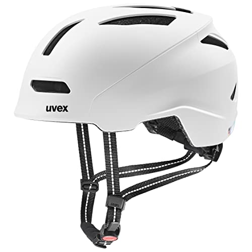 uvex Urban Planet LED - Sturdy Bike Helmet for Men & Women - incl. LED Light - Individual Fit - Cloud Matt - 58-61 cm