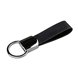 Zelta Simple And Easy to Install Keys KeyChains,Genuine Leather And Eco-friendly Zinc Alloy Black Key Chain