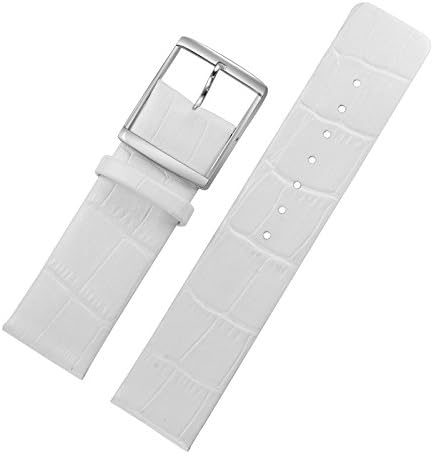 22mm White Luxury Watch Bands Straps Replacement for High-end Wrist Watches Thin Matt Genuine Italian Leather
