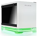 InWin A1 White Mini-ITX Tower with Integrated RGB Lighting 600W Power Supply Qi Wireless Phone Charger Computer Chassis Cases