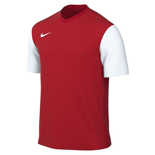 DH8035-657 M NK DF Tiempo Prem II JSY SS T-Shirt Hombre University Red/White/White Tamaño S