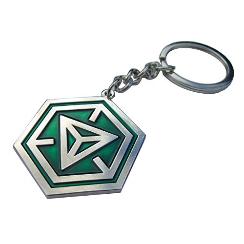 Ingress Green NIA Hexagon Logo Keychain 40mm