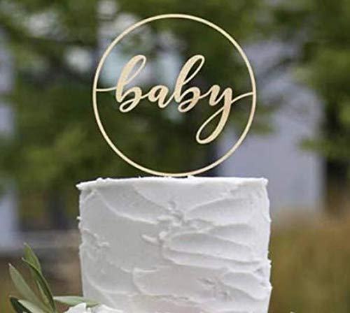 Acrylic Baby Cake Topper Happy Birthday New Borth Age Cake Decoration Anniversary