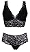 Undies Affair Women's 2 Piece Lingerie Set for Honeymoon Boudoir (X-Large, Black)