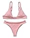 RXRXCOCO Women Bandeau Strapless Bikini Set High Waisted Snake Print Bathing Suit