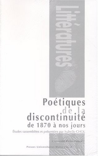 Poétiques de la discontinuité