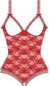 O Sexy Lingerie Women's Open Cup Crotchless Teddy
