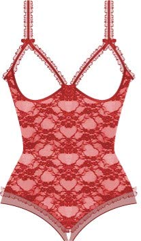 O Sexy Lingerie Women's Open Cup Crotchless Teddy