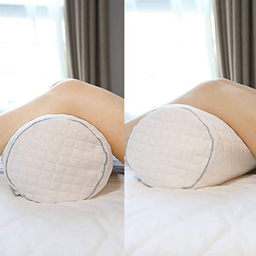 Kingnex Bolster Roll Pillow for Sleeping on Back or Side Under Knee to