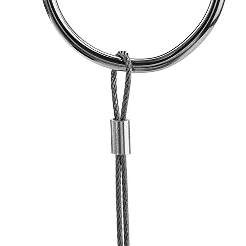 Sunmns 100 Pieces 1/16 Inch Wire Rope Aluminum Crimping Loop Sleeve and 20 Pieces M2 Stainless Steel Thimble