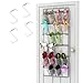 Unjumbly Shoe Organizer Over Door, 24 Pocket Sturdy Over Door Shoe Organizer with Large Clear Mesh Pockets, Complete with 4 Reversible Robust Over The Door Hooks, White