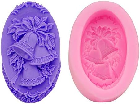 DIY 3D Silicone Mould for Cake Soap Fondant, Lady Portrait Christmas Bell Pattern Silicone Mould Home Baking Tool Mould Kitchen Gadget