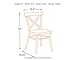 Ashley Furniture Signature Design - Minnona Dining Side Chair - Set of 2 - Cross Back - Vintage Casual Style - Antique Black Finished Metal