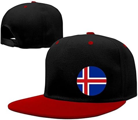 Xiha01ksi Unisex Flag Of Iceland Hip Hop Caps Red