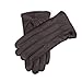 MATSU Men Winter Warm Deerskin Leather 100% Cashmere Lined Motorcycle Driving Dress Leather Gloves M1066