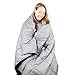 Cooshi Adult 15 lb Weighted Blanket Queen Size | Cotton 60x80 | Grey Heavy Blanket and Comforter | Glass Beads | For Adults less than 160 lbs