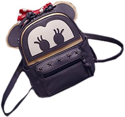 Life Star PU Leather Rivets Small Backpack Shoulder Bag (grey)
