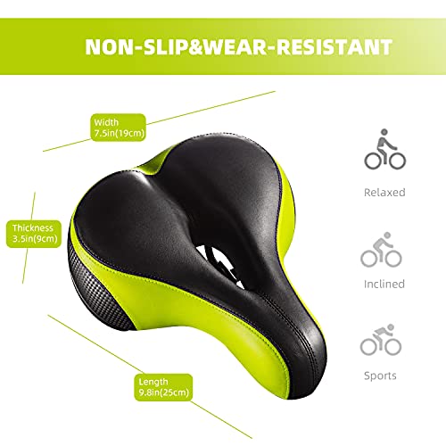 Roguoo Bike Seat, Most Comfortable Bicycle Seat Dual Shock Absorbing
