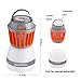 Anordsem Insect Zapper LED Camping Light Rechargeable Tent Lantern with Bug Zapper Function USB Charging and Solar Charging for Outdoor Camping Hiking, Mosquitoes Control (Gray, 1 Pieces)
