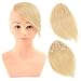 BEAUTY PLUS Clip in Bangs Real Human Hairpieces for Beauty Ladies (613# Bleach Blonde)
