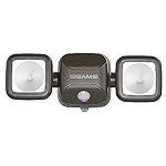 Mr. Beams MB3000 High Performance Wireless Battery Powered Motion Sensing Led Dual Head Security Spotlight, 500 Lumens, Brown