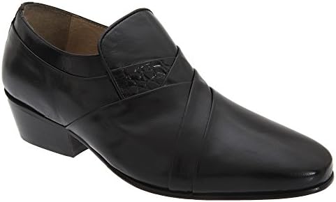 Montecatini Mens Folded Vamp Tab Reptile Leather Shoes
