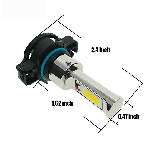 Calais Extremely Bright Yellow COB Chips PSX24W 2504 30W 2000LM LED Bulbs for DRL or Fog Lights(pack of 2)