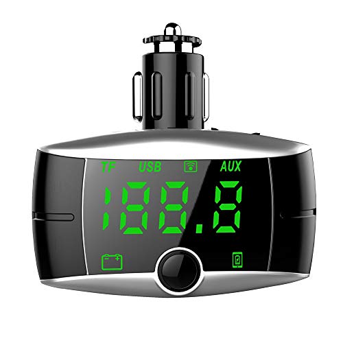 USHOT Wireless Bluetooth FM Transmitter Modulator Car Kit MP3 Player with Dual USB Charger Rose Gold One Size - Thumbnail 4