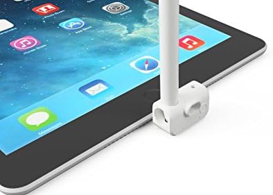 SteelConnect Apple Pencil Holder Premium Silicone Stand Holder Support Horizontally, Verticall and Charging, Compatible with Apple Pro 9.7 and 12.9, Black, White & Red (White)