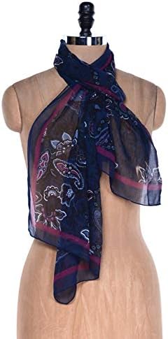 Women's Chiffon Fabric Vr Printed Scarf (Multicolour)