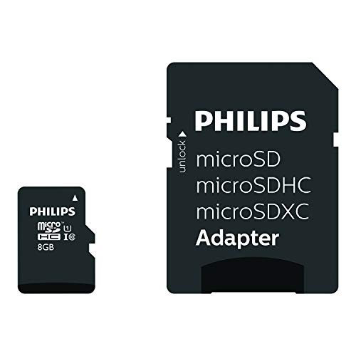 Philips Ultra Speed microSDHC Card 8GB + SD Adapter UHS-I U1 Reads up to 80MB/s A1 Fast App Performance V10 Memory Card… – Bild 3