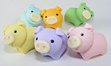 6pcs Japanese Iwako Erasers-Pigs
