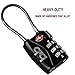 TSA Approved Luggage Lock - 3 Dial Combination Padlock - Small & Lightweight Cable Locks (1 Pack)
