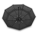 EEZ-Y Compact Travel Umbrella w/Windproof Double Canopy Construction - Auto Open/Close Button