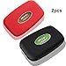 Massimiliano Incas 2pcs Dobrev 5 Buttons Silicone Smart Key Case Rubber Cover Skin Fob Holder for Land Rover Range Rover Evoque Sport Vogue Discovery Freelander Remote Key (Black and red)