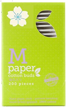 Cotton Swaps Paper Sticks, Multi Purpose Rounded Tips, 100% Cotton