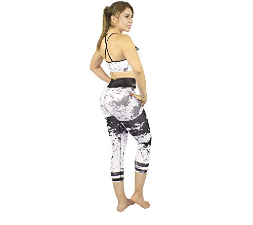 Women's Two Pieces Outfit Set Yoga Running Gym Cycling Activewear Workout Sports White Large