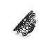 CHOP MALL Retro Hollow Carved Flower Ring Opening Mysterious Lace (Black Color)