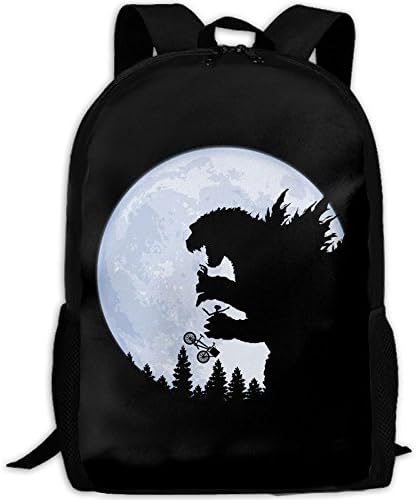 MKKR2 The Moonlight Dinosaur God-Zilla 3D Adult Outdoor Leisure Sports Backpack and School Backpack