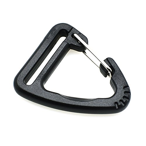 image for sacoora 15pcs/pack 1'' Plastic Buckles Hook Climbing Carabiner Hanging